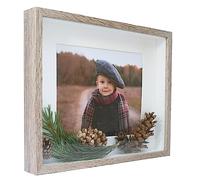 BD ART Shadow Box 3D 11x14 Inch, Display Box Photo Frames, Oak Truffle, Picture Frame with Wall and Tabletop for 8x10 inch Photo, for Crafts, Photos, Souvenir, Baby Items, dried Flowers, Medals