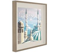 BD ART Shadow Box Frame 20x20x1inch, Square, Truffle Oak, Display 3D Frame Picture with Mount 16x16" Plexiglass for Filling, for Objects, Photos, Souvenirs, for Crafts,Baby Items, dried Flowers