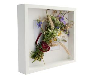 BD ART Square Shadow Box 3D 9x9x1 Inch, Display Box Photo Frames, White Picture Frame with Wall and Tabletop, for Crafts, Photos, Souvenir, Baby Items, dried Flowers, Medals