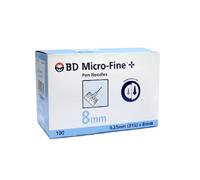 BD Micro-Fine Pen Needles 8mm/31G Plus Needle (short) 100 Pack