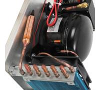 BD25HC DC 12-24V Refrigerator Air Compressor with Solar Temperature Controller for HVAC Refrigeration System, Metal Construction with Natural Cooling, 2.5 cm³ Working Volume