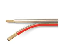 bda connectivity Loudspeaker Cable Highly Flexible LSP 2 x 2.50 mm² Hfl Transparent/Red/OFC Copper / 100 m Reel