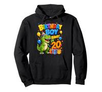 Bday 20 Years Old Boys Rawr T-Rex Dino 20th Birthday Boy Pullover Hoodie