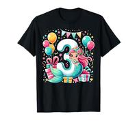 Bday third Boys, Girls, Kids age three 3rd birthday Mermaid T-Shirt
