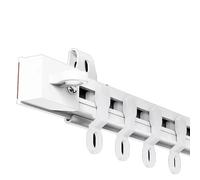 BDAYEK Double curtain track Self Adhesive Wall Curtain Track Adhesive Curtain Rods Curtain Rail Track Privacy Guard For Open Rooms Curtain Rail Slide Quietly Easy To Install White (300cm)