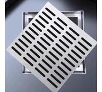BDAYEK Garden drainage Square Drain Cover Kit, 1 piece 201 Stainless Steel Floor, Drainage Grate, Bathroom Shower(20x20x3cm)