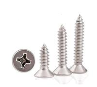 BDAYEK Stainless steel bolts 100pcs/lot Mini 304 Stainless Steel Cross Phillips Flat Countersunk Head Self-tapping Wood Screw M1 .2 .4 .7 M2 .6(14mm,M2.6)