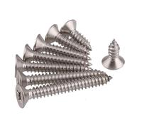BDAYEK Stainless steel bolts Cross Countersunk Head Long Self Tapping Screw M2M2.2M2.6M3M4M5M6 Phillips Flat Wood 316 Stainless Steel(60mm,M5(10PCS))