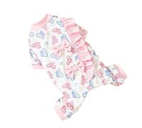 BDBDFYF Dog Coats Cat And Clothes Bow Pink Print Dress-pale Pinkish Gray-xs