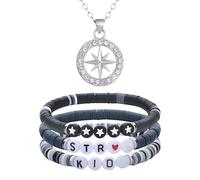 BDBFPAN Set of 2 Bracelet and Necklace for Stray for Kid Fans, Collectible with Star Motif, Ideal for Concerts and as a Gift