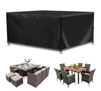 BDBSGBH Garden Furniture Covers 71" L x 51" W x 24" H, Fabric Outdoor Rattan Sofa Cover, Rectangular/Square, Anti-Uv, Upgraded Tear-Resistant for Garden Table Patio Rattan Seat Chair Sofa Seating