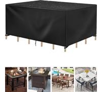 BDBSGBH Garden Furniture Covers Waterproof, Outdoor Patio Furniture Cover, Anti UV/Tear 420D Oxford Fabric, Windproof Buckles for Table and Chairs Set, Rattan Sofa Set 287x155x82cm(LxBxH)
