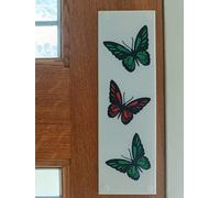 BDC Jewellery Door Finger Push Plates for Internal Doors, Butterfly, Bee or Floral Design. (Colour-Butterfly)