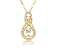 BDDCYWY 14K Real Gold Stethoscope/Infinity/Hamsa Hand Necklace Gold Nurse/Hand of Fatima Jewelry Gift for Women