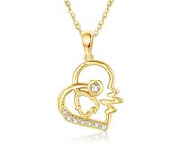 BDDCYWY 14K Real Gold Stethoscope/Infinity/Hamsa Hand Necklace Gold Nurse/Hand of Fatima Jewelry Gift for Women