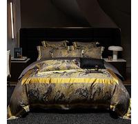 BDDCYWY 4-Piece Luxury Bedding Set Duvet Cover, Fitted Sheet and 2 Pillowcase Bed with Hidden Zipper Double Nordic Sets Cover Pillowcases Quilt 4 Pcs Bedcloth c-1.8m Bed