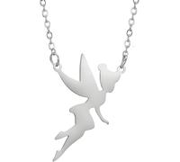 BDDCYWY Accessories Fairy Necklace For Women, 925 Sterling Silver Fairy Pendant Necklace Moon Necklaces, Tinkerbell Necklace, Fairy Jewelry, Tinkerbell Jewelry