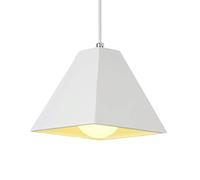 BDDCYWY Creative Minimalist Color Pendant Light | Nordic Personality Metal Hanging Lamp | E27 Screw Single-Head Chaner for Coffee House, Clothing Shop, and Restaurant Decorative Lighting(Red) (White)