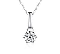 BDDCYWY Decorations Accessories 1 to 2 Moissanite Diamond Necklaces for Women, D Color Round Cut Blue/Yellow/Pink Diamond Necklace, Jewelry s for Women Beautiful