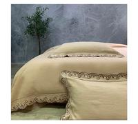 BDDCYWY Four piece bedding set Bedding with Flat Sheet Linen Duvet Sets Soft Smooth Solid Color Quilts Cover Queen King 4PCS Bed four pieces set,