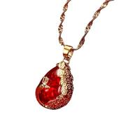 BDDCYWY Jewelry New 2025 Arrival Peacock Green White Red Stone Pendant Necklaces Women Her Chinese Cultural Wedding Accessories With For You Accessories Trendy Creative Gift gift