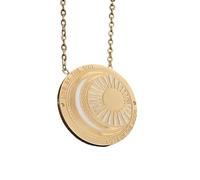 BDDCYWY Jewelry New 2025 Arrival Stainless Steel Sun and Moon Tarot Medal Pendant Necklace Suitable for Ladies Fashion Clavicle Chain Anniversary Jewelry Gift with for You Accessories Trendy Creative