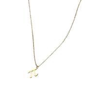 BDDCYWY Jewelry Stainless Steel Necklaces Math Pi Symbol Π Pendant Chain Collar Creative Mathematical Character Necklace For Women Teacher things Jewelry Fashion Trendy Accessories thing For Women And