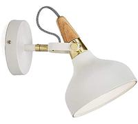 BDDCYWY Light Modern Wall Sconce, Post Lights Outdoor,Wood Decoration Interior Wall Sconce Adjustable Reading Lighting Minimalist Wall lamp Wrought Iron Funnel Shade Wall Light e27 for Bedroom Living