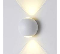 BDDCYWY Light Modern Wall Sconce, Round Modern led Wall Sconce Lighting Fixture, up Down Wall Light Waterproof, 10w Bright Warm White Light Wall lamp, Aluminum Wall sconces Compatible with Living Room