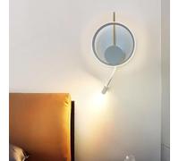 BDDCYWY light White Wall Sconce Bedside Reading Lamp Wall Light Wall Lamp with Adjustable Angle Spotlight Modern LED Wall Mounted Lamp Hardwired Lighting Fixtures for Living Room Restaurant Loft