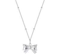 BDDCYWY necklace Sterling Silver Bow Pendant Small Beaded Necklaces Dainty Clavicle ChaiGlamour Choker Allergy-Free Jewelry Gift For Her WomeGirls