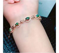 BDDCYWY Opal The best gift for Anniversary 925 silver jewelry black OPal Bracelet Natural And Real blacOpal Bracelet