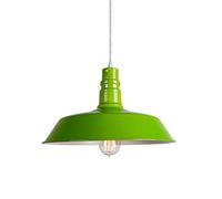 BDDCYWY Retro Industrial Style Chandelier, Creative Pot Lid Shape Iron Hanging Lamp, Metal Lamp Shade, Ceiling Pendant Light, Lighting Fixture for Restaurant Bar Decoration (Color : Green, Size :