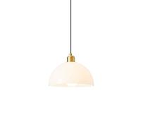 BDDCYWY Simple Semicircle Milky White Glass Pure Copper Hanging Lamp,Island Style E27 Bulb Luxury Pendant Light Fixture, Modern Rural Farmhouse Decoration Ceiling Chandelier For Kitchen Restaurant