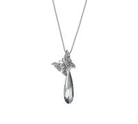 BDDCYWY Stylish And Elegant Pavé Butterfly Necklace Female Element Crystal Pendant