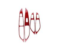 BDDXWSM Car Interior Sticker for Seat for Leon 2013 2014 2015 2016 2017 2018 2019 2020 LHD RHD Stickers Window Lift Panel Trim Decoration Decal(RED,RHD)