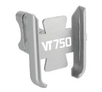 BDDXWSM Motorcycle Navigation Holder For VT 750 AERO/SPIRIT/CDCD2ACE/S/RS/PHANTOM/SHADOW/CACE Handlebar Mobile Phone Bracket GPS Holder(Silver1,H)
