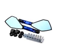 BDDXWSM Motorcycle Rear View Side Mirror For Suzuki GSX 750 GSX 1000 GSX 125 GSX 150 GSF 650 Bandit Fold The Rotatable Mirror Rear View Side Mirrors(BLUE)
