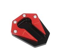 BDDXWSM Motorcycle Side Stand Pad For Benelli TRK502 Accessories 502X CNC Aluminum Kickstand Extender Foot Extension Support support kickstand pad(RED)