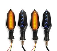 BDDXWSM Motorcycle Turn Signal Light Amber Blinker 4 Pieces For SUZUKI GSF 250 600 600S 650 650S 650N 1200 1250 Bandit Side Auxiliary Lights(BLUE)