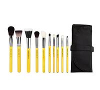 Bdellium Tools Professional Antibacterial Makeup Studio Line Mineral Brush Set with Roll Up Pouch Pack of 10