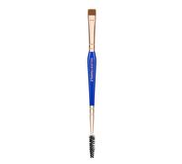Bdellium Tools Professional Makeup Brush - Golden Triangle 724 Double-ended Flat Definer/Spoolie - With All-Vegan Synthetic Fibers, For Grooming and Defining Lashes and Brows (Blue, 1pc)
