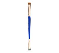Bdellium Tools Professional Makeup Brush - Golden Triangle 727 Double-Ended Bent Lash Fan/Flat Definer - With All-Vegan Synthetic Fibers, For Clean, Clump-free Mascara Application (Blue, 1pc)
