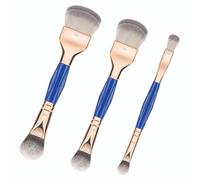 Bdellium Tools Professional Makeup Brush Golden Triangle Double-Ended Double Dome Blender/BDHD Brush 3pc. Set with 973, 961, 795 double-ended