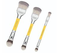 Bdellium Tools Professional Makeup Brush Studio Double-Ended Double Dome Blender/BDHD Brush 3pc. Set with 973, 961, 795 double-ended