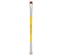 Bdellium Tools Professional Makeup Brush - Studio Series 727 Double-Ended Bent Lash Fan/Flat Definer - With All-Vegan Synthetic Fibers, For Clean, Clump-free Mascara Application (Yellow, 1pc)