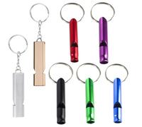 BDEPSTR Whistle, Pack of 7 Whistle, Signal Whistle, Loud Emergency, Metal Emergency Whistle with Key Ring, for Wild Hiking, Camping, Training