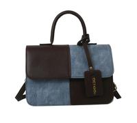 BDFCPC Women's Bags This Stylish Patchwork Textured Tote Bag Is A Chic Little Square Bag, Perfect For Commuting -Brown