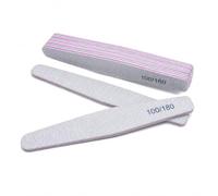 Bdfgh 10 Pcs Sanding Sticks Professional Nail Files Sided Nail Files for Natural Gel and Acrylic Nails for Assorted Grits Crafts Metal Wood Sandpaper Tools Home Salon Half-Moon Fingernail File