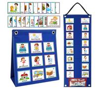 Bdfgh Visual Timetable, Weekly Behaviour Charts for Autism Planner Chart Visual Now and Next Board Learning Aid Tool 74 Pieces Schedule Cards to Support Communication, Routine Transition Home